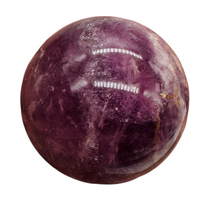 Lepidolite Purple Mica 134g Sphere | 1 3/4 in | Purple, White | 1 Specimen |