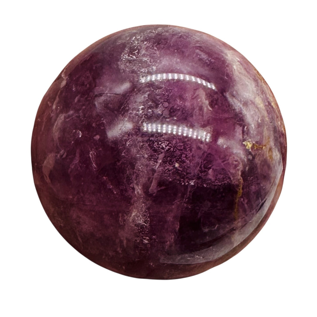 Lepidolite Purple Mica 134g Sphere | 1 3/4 in | Purple, White | 1 Specimen |