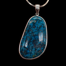 Load image into Gallery viewer, Chrysocolla Sterling Silver Oval Pendant | 3 1/4&quot; Long | Blue, Green| 1 Pendant|
