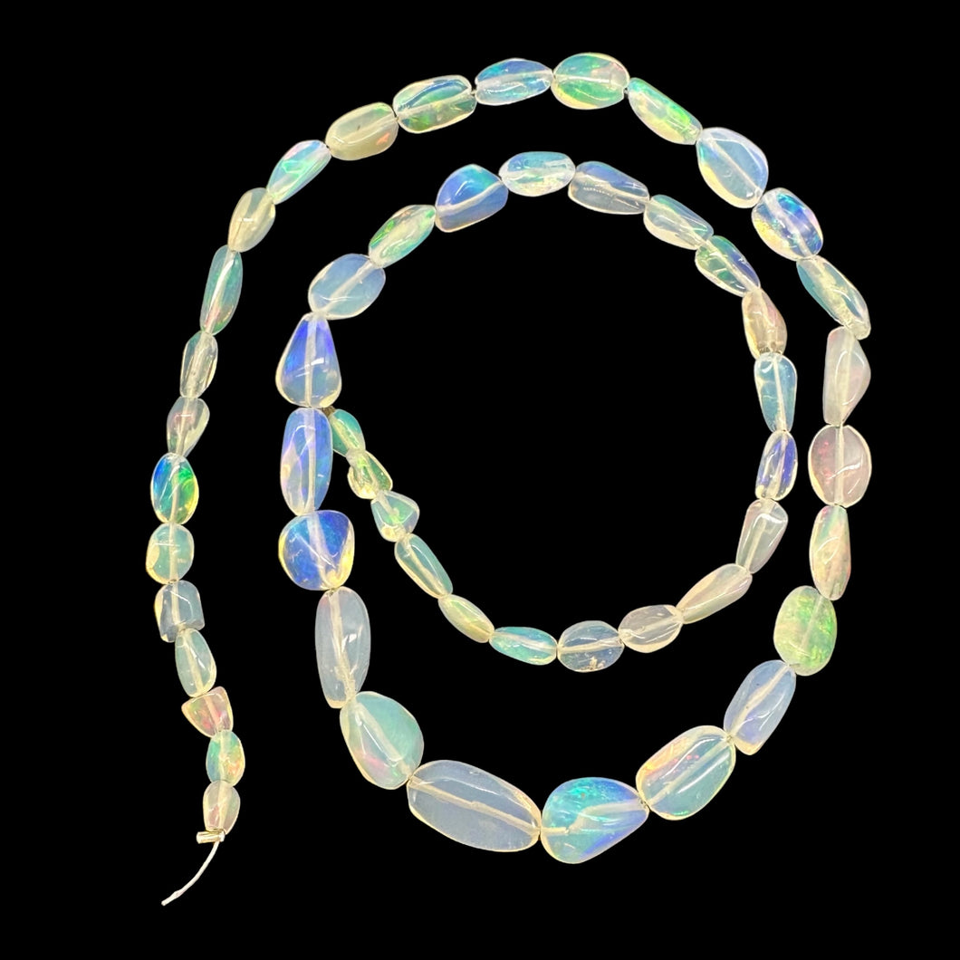 Opal AAA Fire Blue, Green, Pink Oval Bead Strand | 8