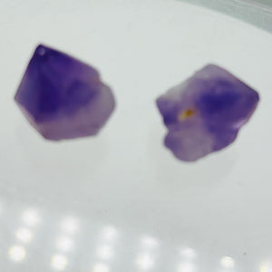 Amethyst Natural Crystals Parcel | 21x18x15 and 19x16x16mm | Purple | 2 Beads |
