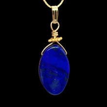 Load image into Gallery viewer, Royal AAA Lapis Lazuli 14K Gold Filled Wire Wrap Pendant! | 1 1/4&quot; Long |
