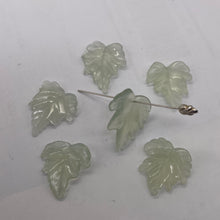 Load image into Gallery viewer, Serpentine New Jade Leaf Beads | 25x23x4 to 24x23x4mm | Light Mint | 6 Beads |
