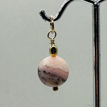 Load image into Gallery viewer, Pink Peruvian Opal Matte Finish Drop Bead Pendant | Pink | 1&quot; Long |
