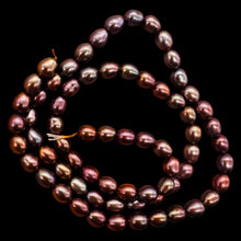 Load image into Gallery viewer, Natural Red Gold Freshwater Pearl Oval Strand 68 Pearls 6x5mm Jewelry Making
