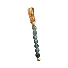 Load image into Gallery viewer, Sapphire AAA Faceted Bead Yellow Gold Pendant | Blue, Dark Blue | 1" Long|
