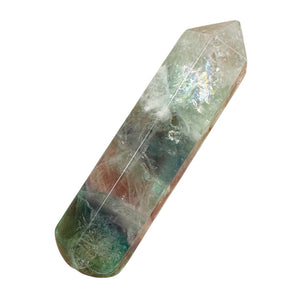 Soothing! Multi Hued Fluorite 2 1/4" Massage Crystal | Purple, Green, Clear|1 |