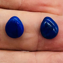 Load image into Gallery viewer, Indigo Lapis Pendant Briolette Beads | 11x9x4mm | Blue | 2 Beads |
