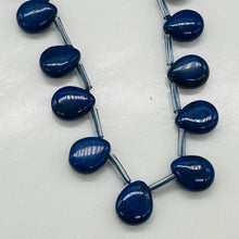 Load image into Gallery viewer, Indigo Lapis Pendant Briolette Beads | 11x9x4mm | Blue | 2 Beads |

