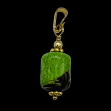 Load image into Gallery viewer, Gaspeite AAA 14K Gold Filled Pendant | 3/4&quot; Long | Green, Brown |
