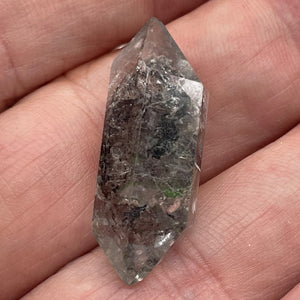 Quartz Shaman Double Terminated 29cts Crystal | 32x11mm | Clear with Inclusions|