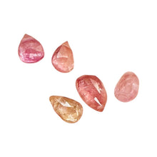 Load image into Gallery viewer, Sapphire AAA Faceted 2.1cts Parcel Briolette 4 Beads| 6x4 to 5x4mm| Pink,Orange
