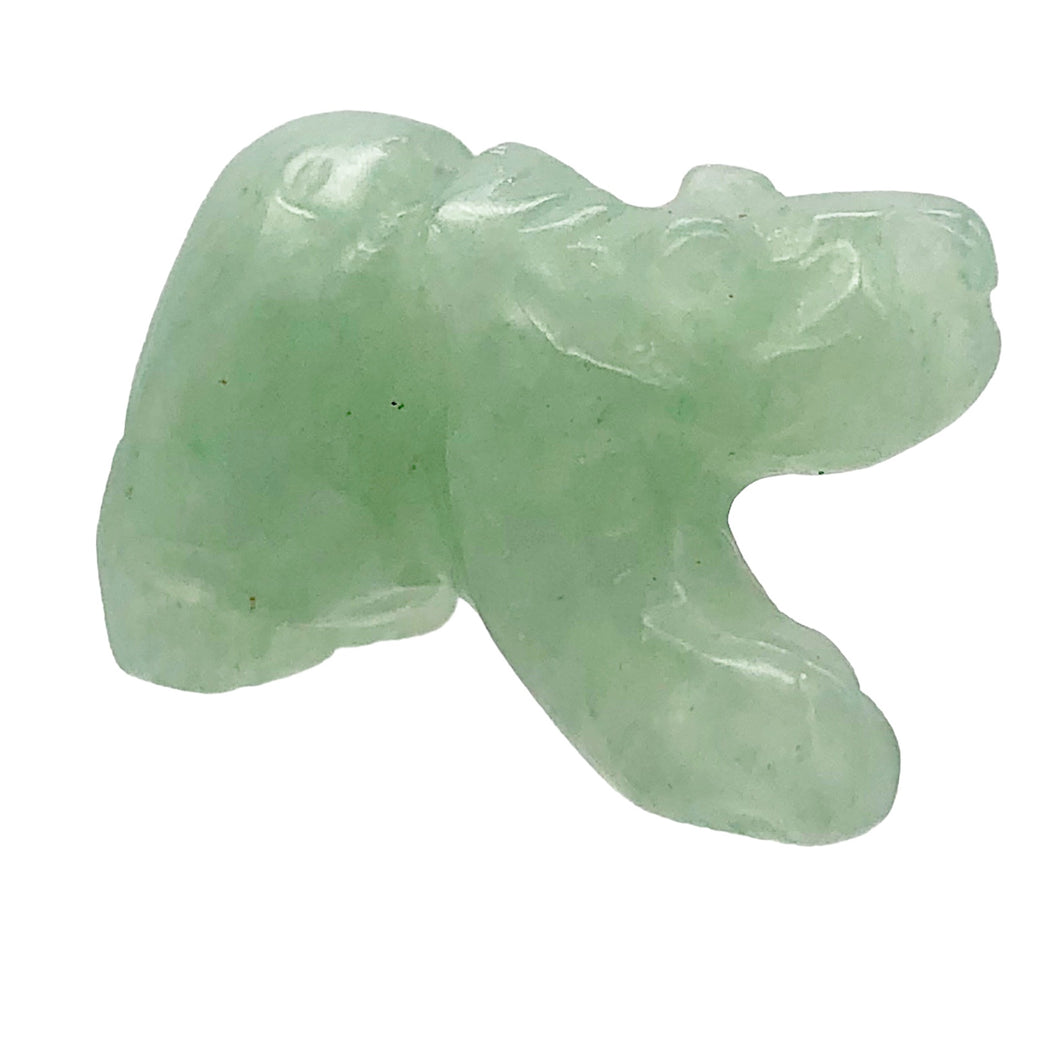 Roar Hand Carved Natural Aventurine Bear Figurine | 13x18x7mm | Green