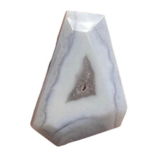 Load image into Gallery viewer, Chalcedony Druzy 52ct Designer Cut Pendant Bead| 34x24x10mm|Blue|1 Pendant Bead|
