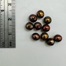 Load image into Gallery viewer, 10 Copper Freshwater Pearls 5.5mm Round Genuine Pearl Beads Jewelry Making
