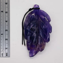 Load image into Gallery viewer, Amethyst Carved Pendant Leaf | 60x30x8mm | Purple | 1 Bead |
