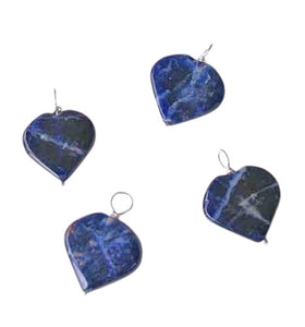Lovely Heart! Blue Sodalite & Silver Pendant 500514A
