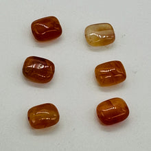 Load image into Gallery viewer, Luscious! Six Natural Carnelian Agate Focal Beads 8943
