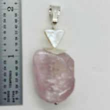Load image into Gallery viewer, Kunzite and Triangle Pearl Sterling Silver Pendant | 2&quot; Long | Pink | 1 Pendant|

