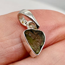 Load image into Gallery viewer, Moldavite 8.88ct Sterling Silver Heart Pendant | 3/4&quot; Long | Green | 1 Pendant |
