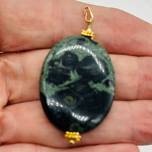 Load image into Gallery viewer, Exotic Kambaba Jasper Oval 14K Gold Filled Pendant | 40x30x8mm | 1 Bead |
