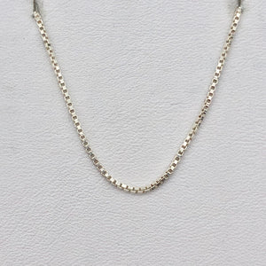 Italian 30" Sterling Silver Fine Box Chain 1mm 109732/30