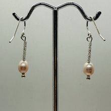 Load image into Gallery viewer, Stardust Pink Pearls with Solid Sterling Silver Earrings 6553
