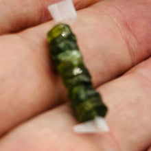 Load image into Gallery viewer, Tsavorite Garnet 6x2mm Faceted Rondelle Bead Parcel | 1&quot; Long | Green| 10 Beads|
