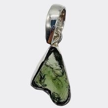 Load image into Gallery viewer, Moldavite 10.91ct Sterling Silver Free-form Pendant | 1&quot; Long | Green |
