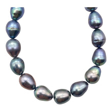 Load image into Gallery viewer, Lavender, Blue, Pink Peacock Satin 16&quot; FW Pearl Strand, 10x6.5 to 8x6mm
