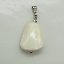 Load image into Gallery viewer, Conch Shell Pear Shaped Sterling Silver Pendant | 1 3/4" Long | Pink White |
