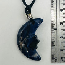 Load image into Gallery viewer, Blue White Sodalite Star and Moon Pendant Necklace Celestial Jewelry

