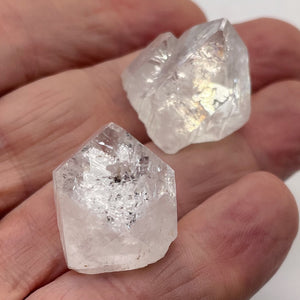 Apophyllite Stilbite Duo 104tcw Pyramids | 22x20 to 23x18mm | Clear, White |