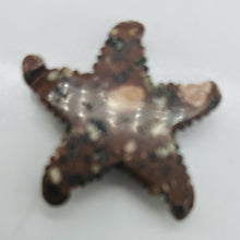 Load image into Gallery viewer, Hand Carved Mica Quartz Starfish Pendant Bead | 60x55x12mm | Red, White, Brown|
