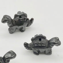 Load image into Gallery viewer, 2 Hematite Dinosaur Stegosaurus Beads | 21x11x8mm | Graphite
