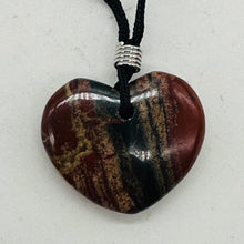 Load image into Gallery viewer, Brecciated Jasper Heart Pendant Necklace | 1&quot; Long | Red, Pink | 1 Pendant |
