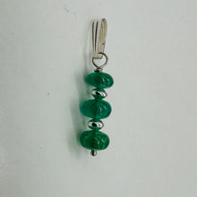Load image into Gallery viewer, Emerald AAA Gemstone Pendant with Sterling Silver Findings| 3/4" Long |
