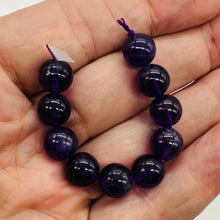 Load image into Gallery viewer, Amethyst Gorgeous Round Bead AA Strand | 10mm | Deep Purple | 40 Beads |
