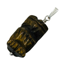 Load image into Gallery viewer, Owl Tigers Eye Pendant Necklace | Semi Precious Stone Jewelry | Sterling Silver
