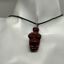 Load image into Gallery viewer, Brecciated Jasper Stone Goddess Pendant Necklace | 3/4&#39; Long | Red | 1 Pendant |
