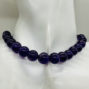 Amethyst Gorgeous Round Bead AA Strand | 10mm | Deep Purple | 40 Beads |