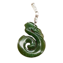 Load image into Gallery viewer, Jade Maori Manaia Sterling Silver Pendant | Green | 1 1/2&quot; Long | 1 Pendant |

