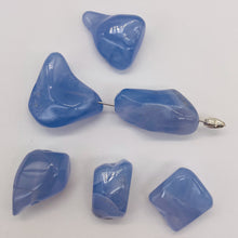 Load image into Gallery viewer, Chalcedony Gemstone 48g Nugget Beads | 27x23x11 to 20x14x13mm | Blue | 6 Beads |
