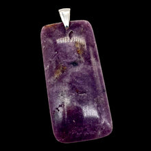 Load image into Gallery viewer, Natural Purple Lepidolite Large Rectangular Sterling Silver Pendant | 2 3/4&quot; |

