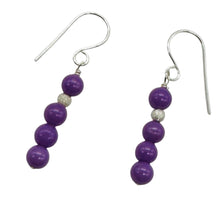 Load image into Gallery viewer, Phosphosiderite Dangle Sterling Silver Earrings | 1 1/24&quot; long | Lavender |
