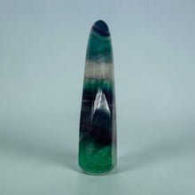 Load image into Gallery viewer, Fluorite Massage Crystal with Round Smooth End | 4x3/4"| Green, Purple| 1 Wand |
