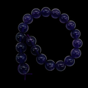 Amethyst Gorgeous Round AA Half-Strand Beads | 10mm | Deep Purple | 20 Beads |