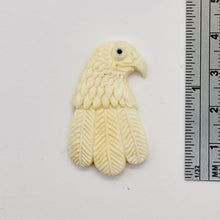 Load image into Gallery viewer, Carved Eagle Pendant Bird Bead | 37x32x4mm | White Black | 1 Bead |
