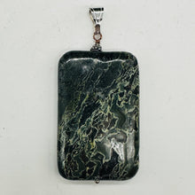 Load image into Gallery viewer, Tsunami Stone Sterling Silver Rectangle Pendant | 3&quot; Long | Green White |

