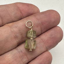 Load image into Gallery viewer, Natural Watermelon Tourmaline 14K Gold Filled Pendant | Green, Clear, Pale Pink|
